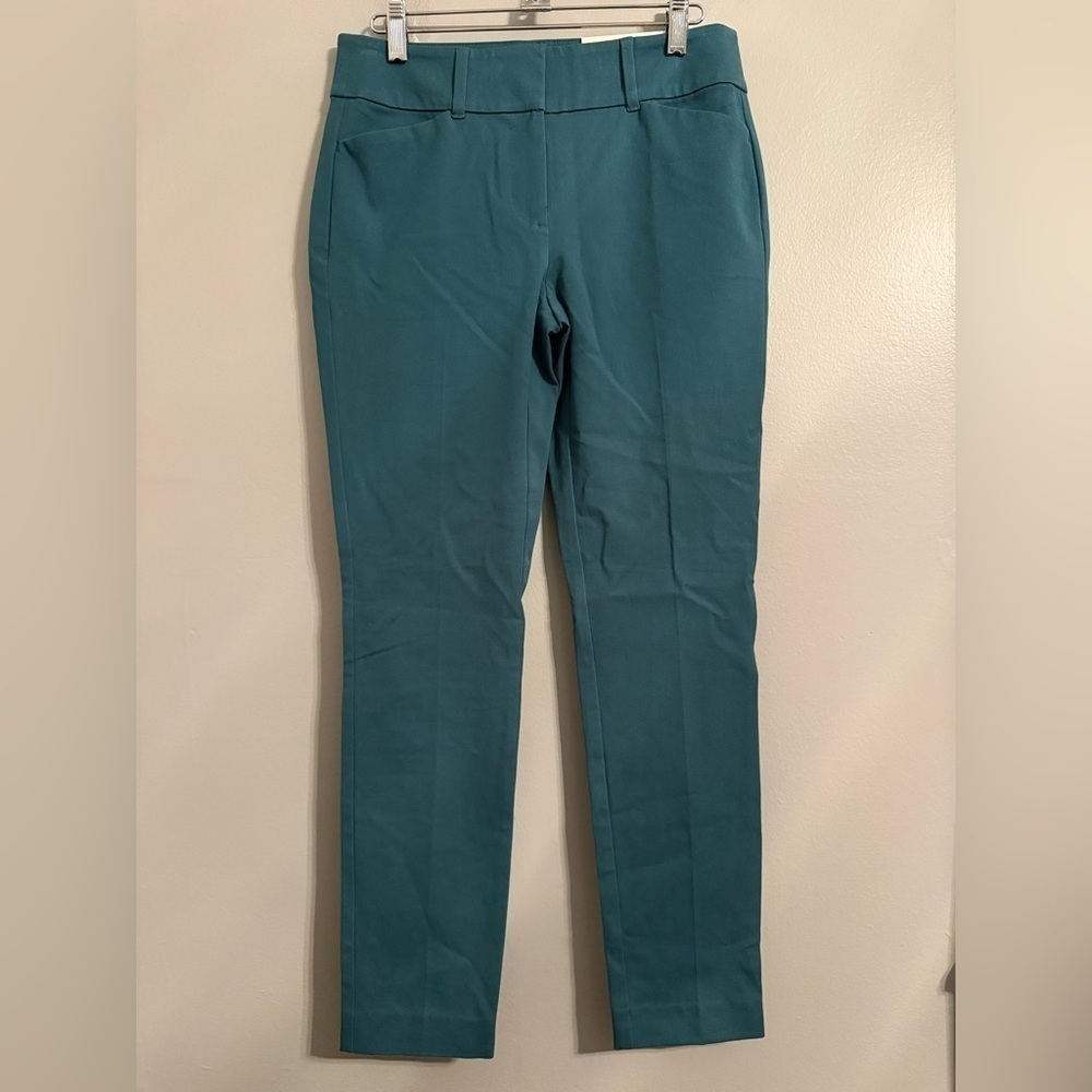 NWT LOFT Outlet Teal Sutton Skinny Ankle Pant Size 0